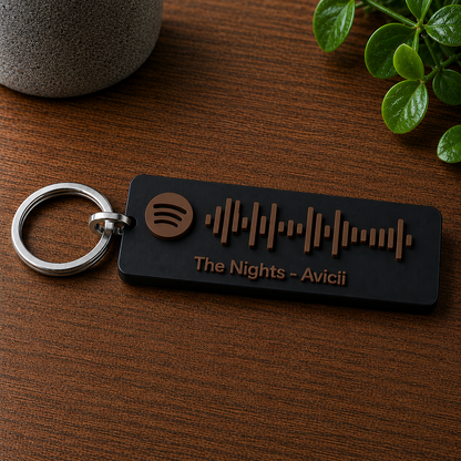 Portachiavi 3D con Spotify Code