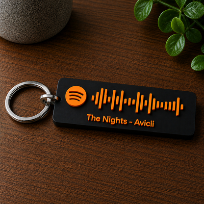 Portachiavi 3D con Spotify Code